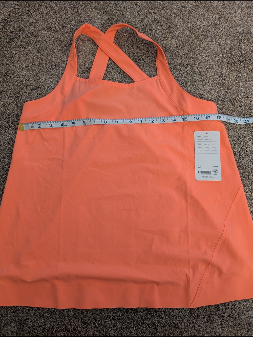 Women's Athleta NWT Arrival Tank Coral Size Medium